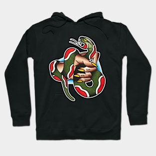 Snake in the Hand Tattoo Design Hoodie